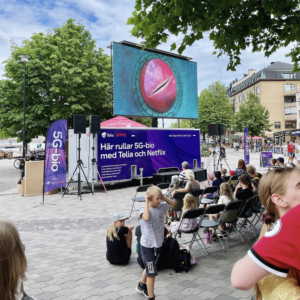 hyra storbildsskärm för telias turné